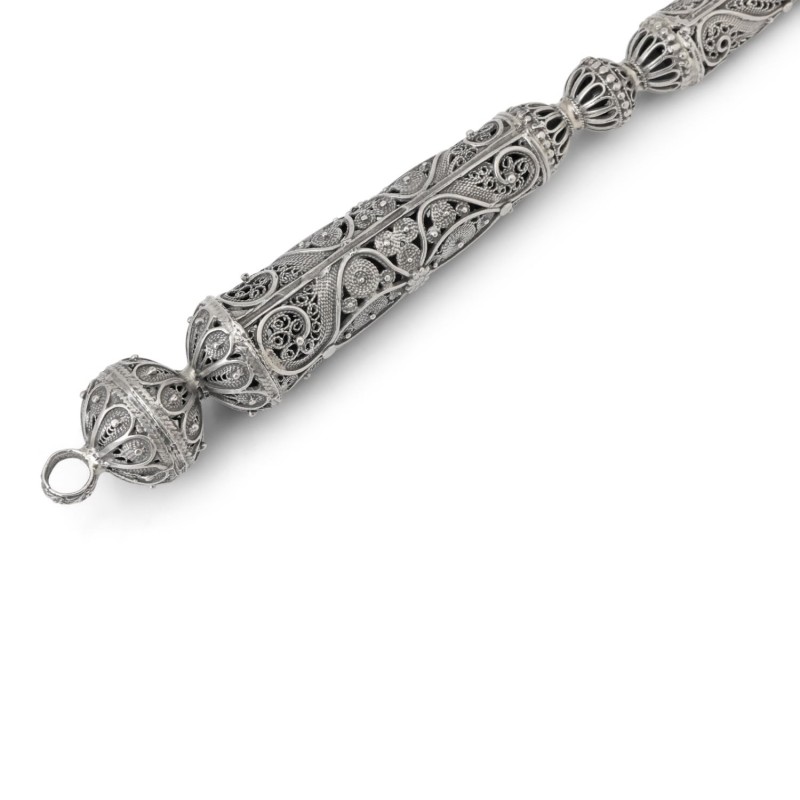 Traditional Yemenite Art Large Handcrafted Sterling Silver Torah Point